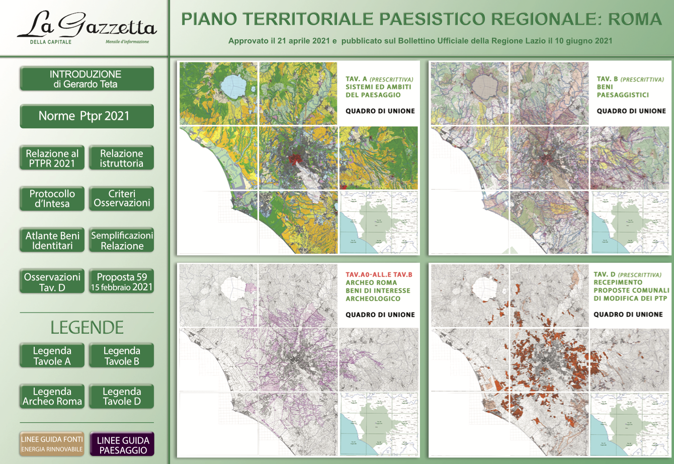 PTPR Lazio | Piani Paesistici