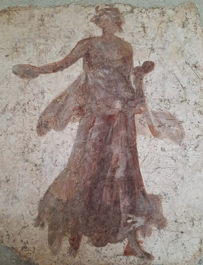 Affresco raffigurazione di figura femminile